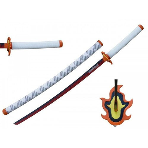 Katana Bianca Rossa Demon Slayer Rengoku Kyojuro.