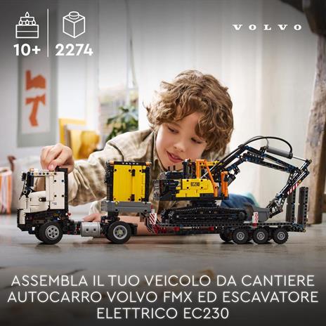 Lego Technic 42175 Autocarro Volvo Fmx Ed Escavatore Elettrico Ec230