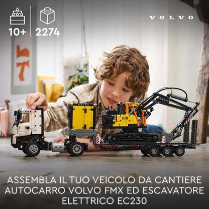 Lego Technic 42175 Autocarro Volvo Fmx Ed Escavatore Elettrico Ec230