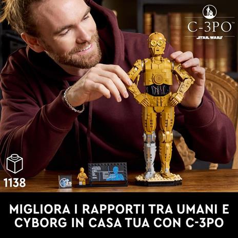 Lego Star Wars 75398 C-3Po, Modellino Di Droide Da Costruire Per Adulti