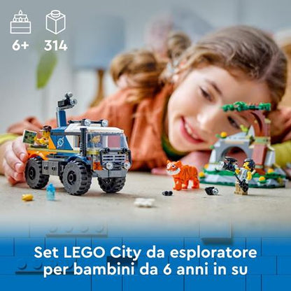 Lego City 60426 Fuoristrada Dell'esploratore Della Giungla,