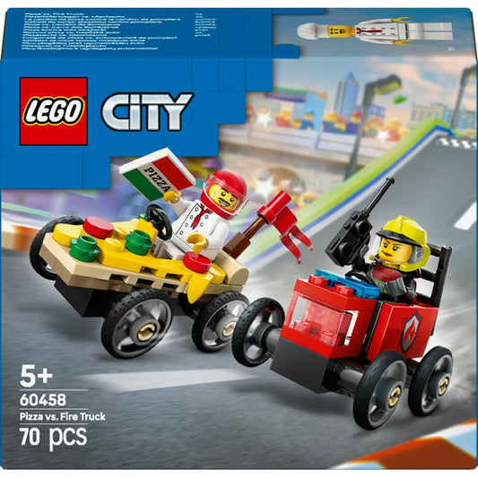 Lego 60458 Pack veicoli da corsa: pizzaiolo contro pompiere City Great Vehicles