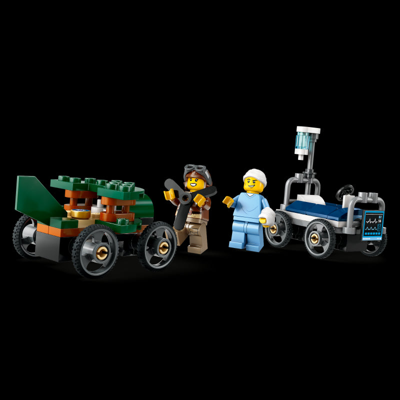 Lego 60459 Pack veicoli da corsa: aereo contro letto d’ospedale City Great Vehicles