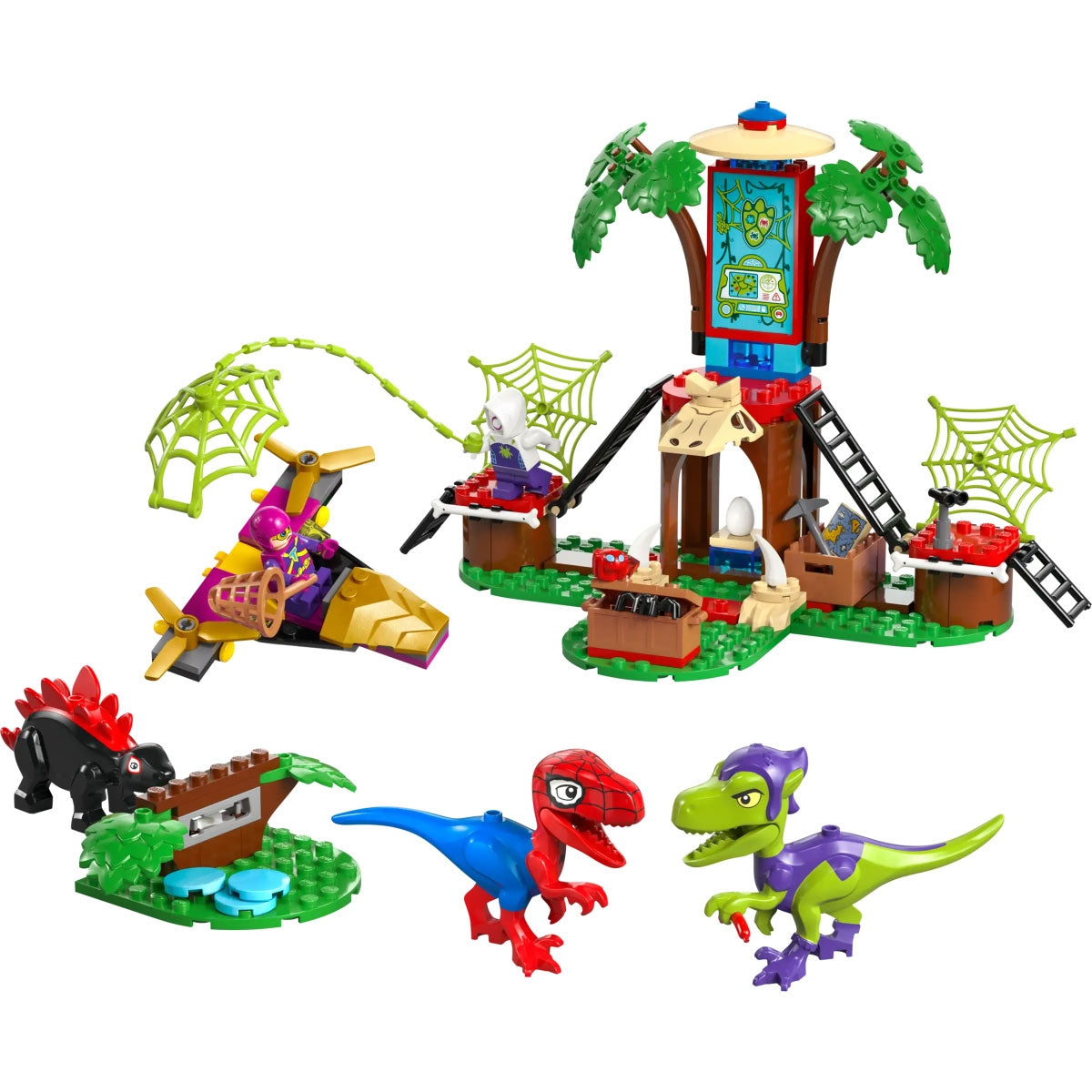 Lego 11200 Battaglia con il raptor al quartier generale sull’albero di Spider-man e Gobby Spidey