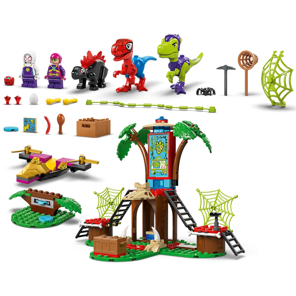 Lego 11200 Battaglia con il raptor al quartier generale sull’albero di Spider-man e Gobby Spidey