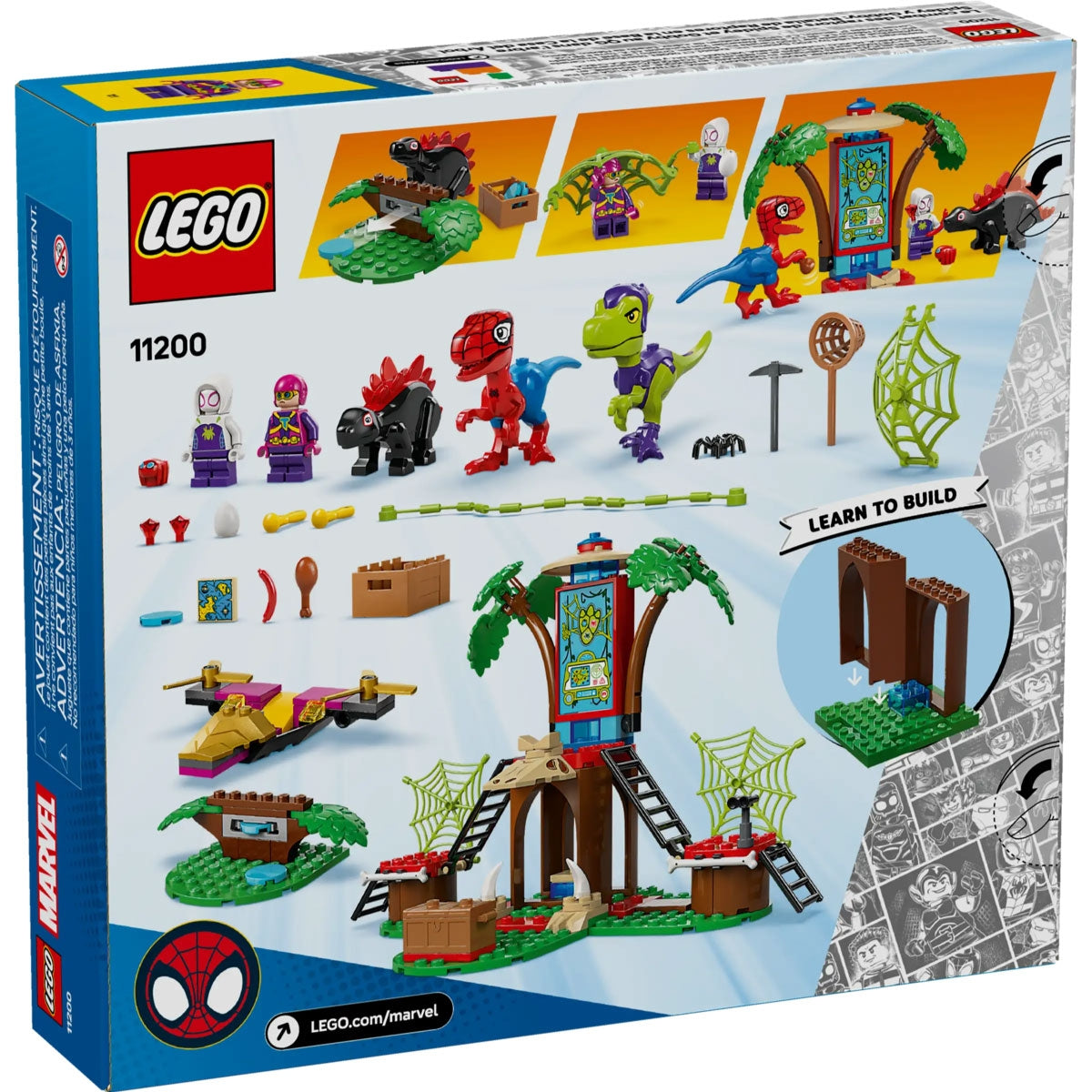 Lego 11200 Battaglia con il raptor al quartier generale sull’albero di Spider-man e Gobby Spidey