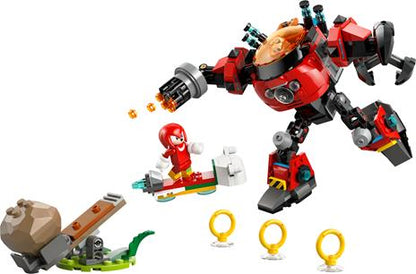 LEGO Sonic (77005). Knuckles vs. il Mech Egg Crusher del Dr. Eggman