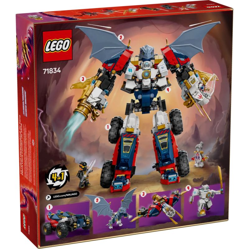 Lego: 71834 - Ninjago - Mech Ultra Combinatore Di Zane