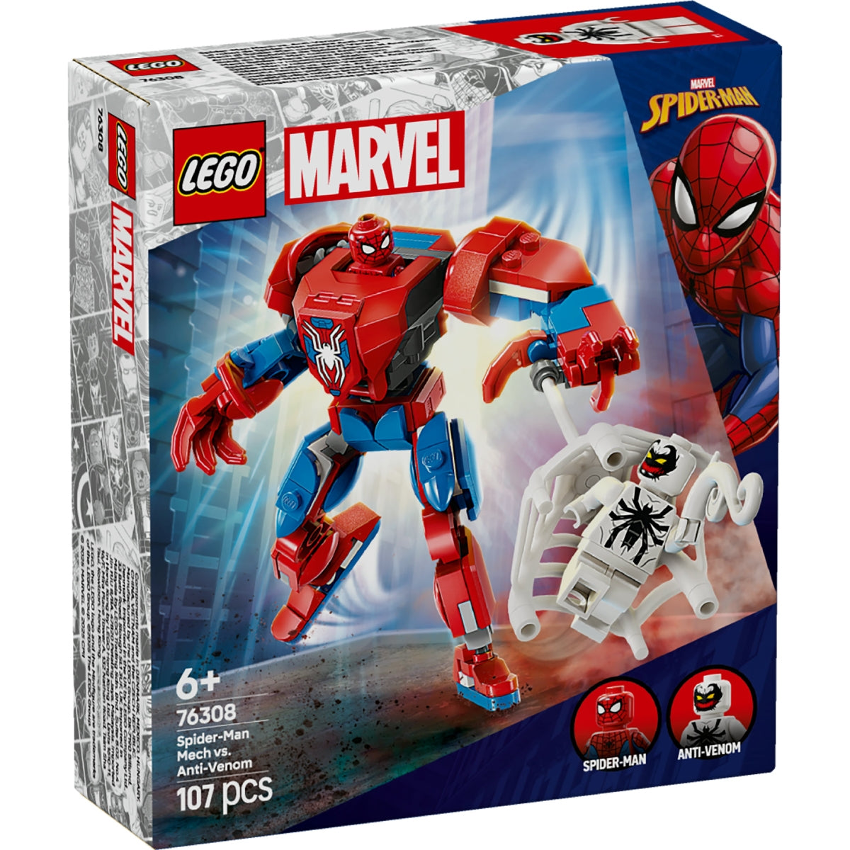 Lego 76308 Mech di Spider-Man contro Anti-Venom Super Heroes Marvel