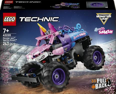 LEGO Technic (42220). Monster JaM Sparkle Smash a retrocarica