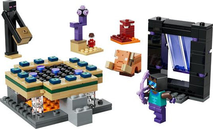 LEGO Minecraft 21584 Viaggio nel Portale del Nether e dell’End con Eroe Enderman e Baby Hoglin