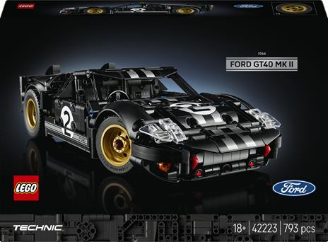 LEGO Technic (42223). Auto da corsa Ford GT40 MKII 1966 18+