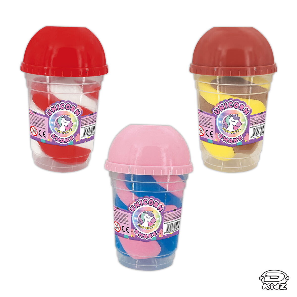 Dynit Unicorn Shake Clay Putty Assortito