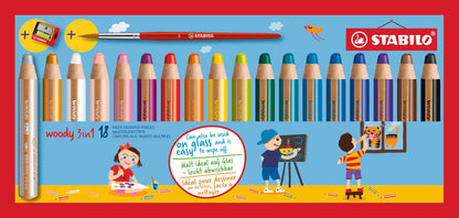 STABILO Woody 3 in 1 Bianco - Matita Colorata Multifunzione