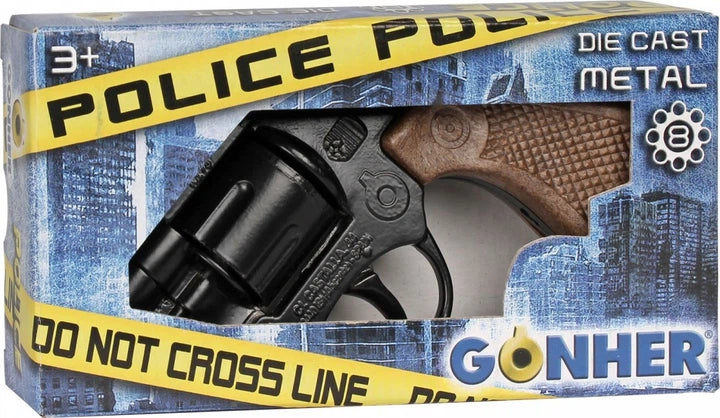 Polizei Revolver Metallo Nero 8 Colpi