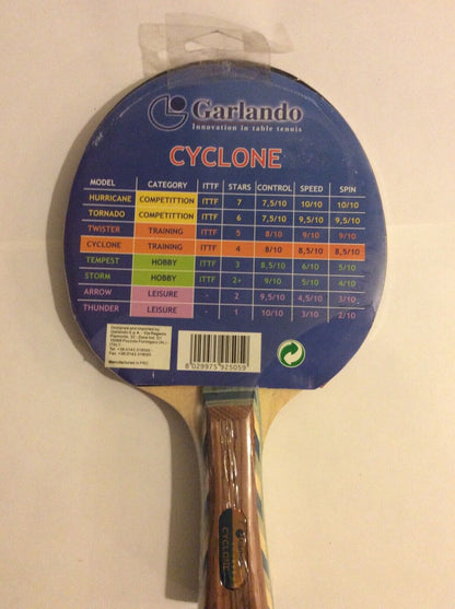 Racchetta da ping pong One X Garlando "Cyclone". Pip invertiti. La racchetta pesa 161,5 g