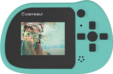 Kidywolf Fotocamera Waterproof, Ciano