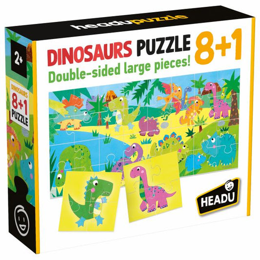 Puzzle 8+1 Dinosaurs Headu 2 ANNI +