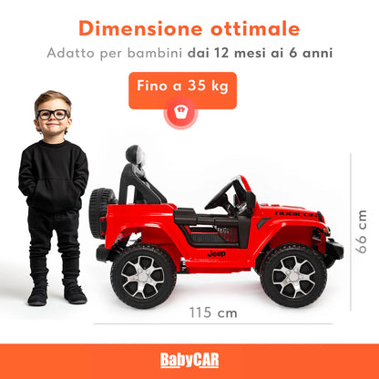Auto elettrica per bambini Wrangler JEEP, rosso,