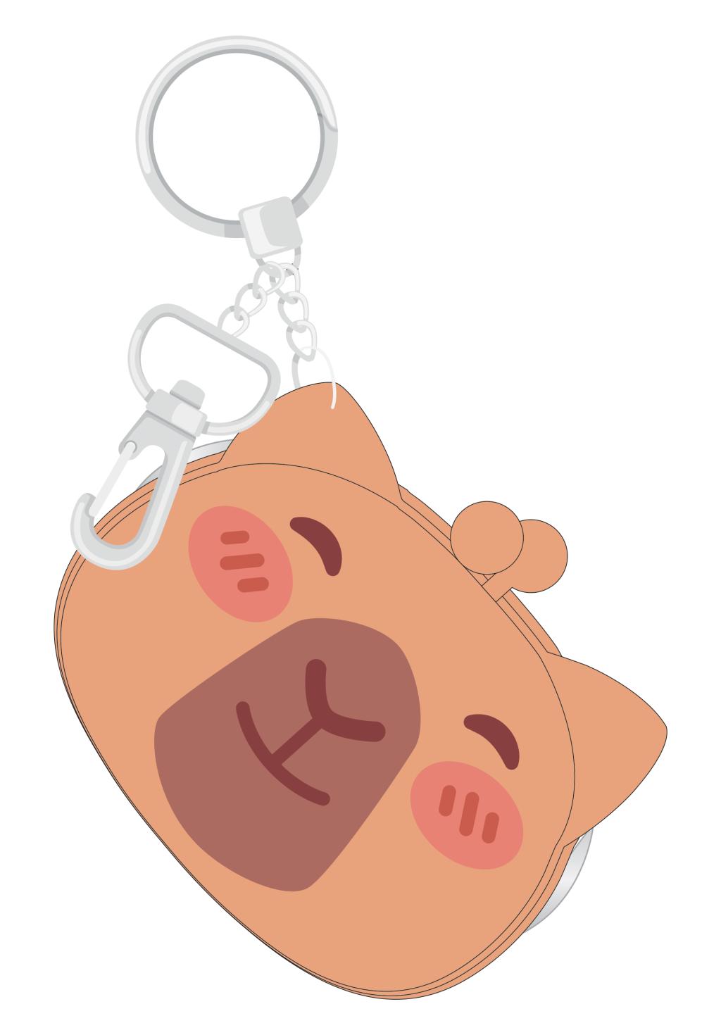 ITOTAL Kawaii Ice Cream Capybara Portachiavi
