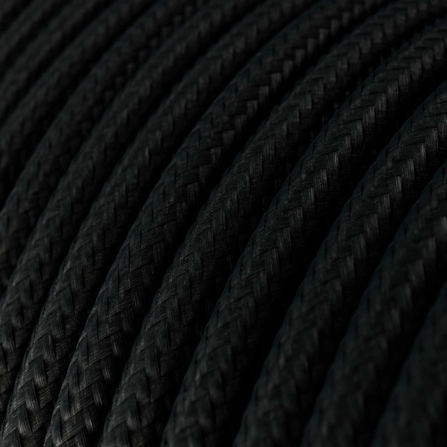 Creative-Cables Cavo Elettrico Rotondo Tessuto Nero 2x0.75mm