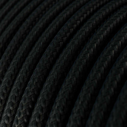 Creative-Cables Cavo Elettrico Rotondo Tessuto Nero 2x0.75mm