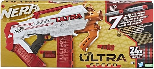 Hasbro Nerf Ultra Speed, Blaster Completamente Motorizzato, 24 Dardi Nerf AccuStrike Ultra, Compatibile Solamente Con Dardi Nerf Ultra, Multi, F4929