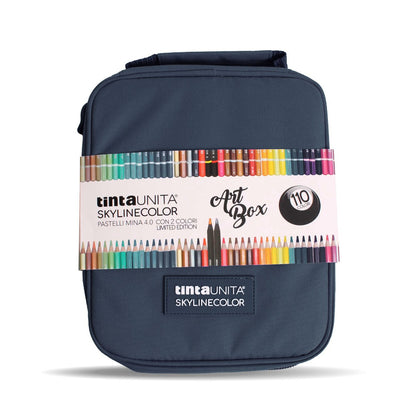 Tinta Unita Astuccio  Colori 110 pezzi blu