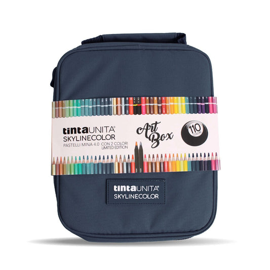 Tinta Unita Astuccio  Colori 110 pezzi blu