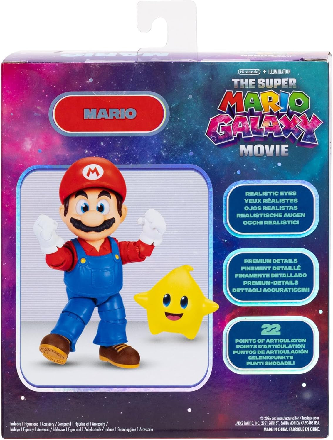 JAKKS Pacific The Super Mario Galaxy Movie Mario 5 Figura Plastica