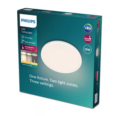 Philips Ozziet Lampada Soffitto LED Bianca 18W