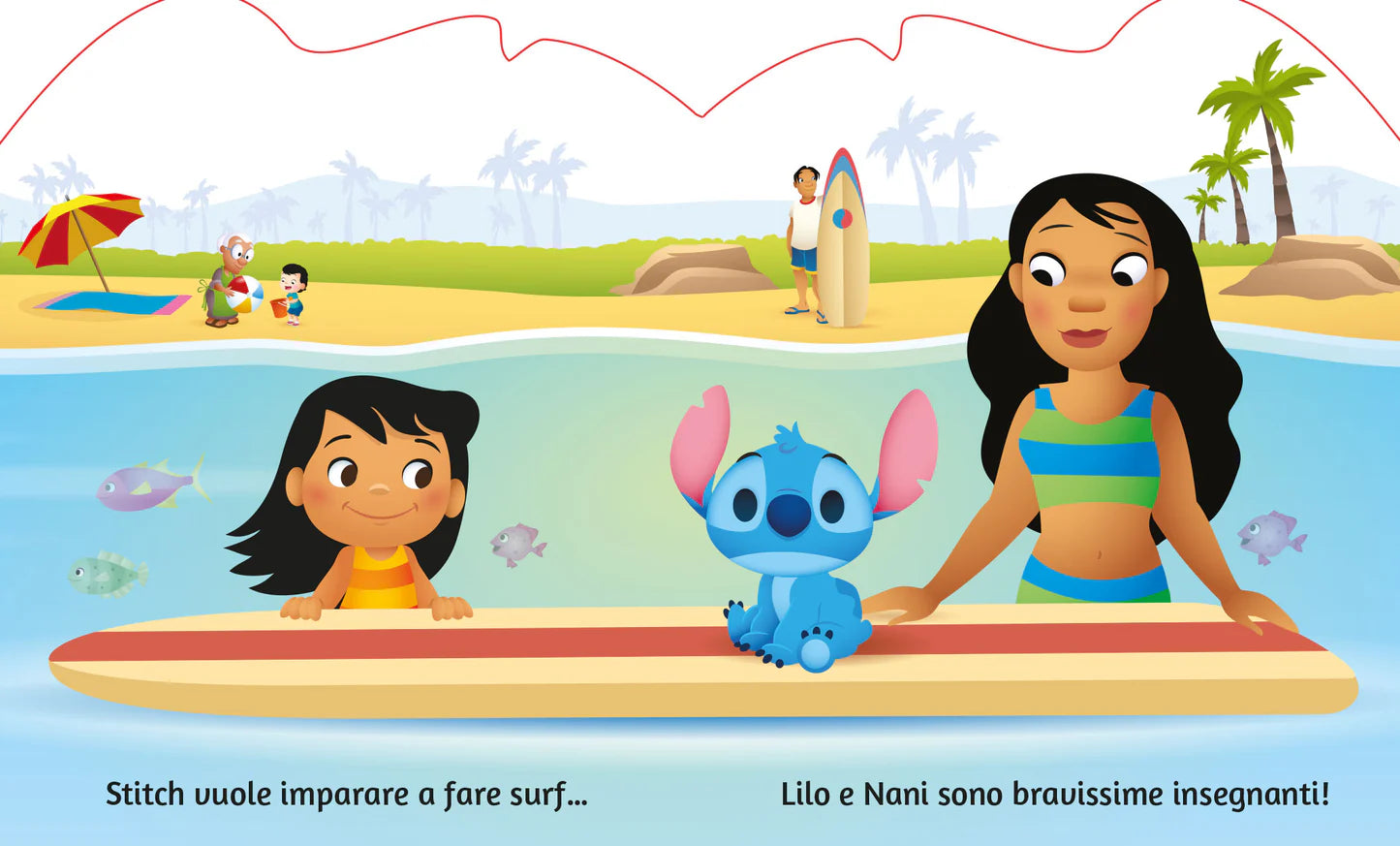 Disney Libri - Una Giornata Al Mare. Stitch. Sagomini. Ediz. Colori