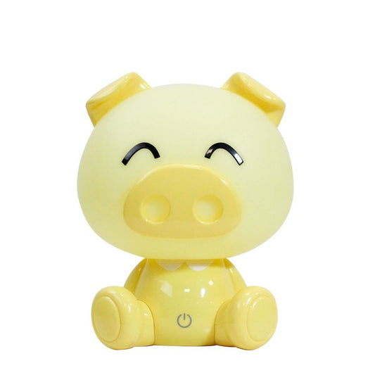 Netlighting Piggy - Lampada da tavolo per bambini a LED integrato, gialla