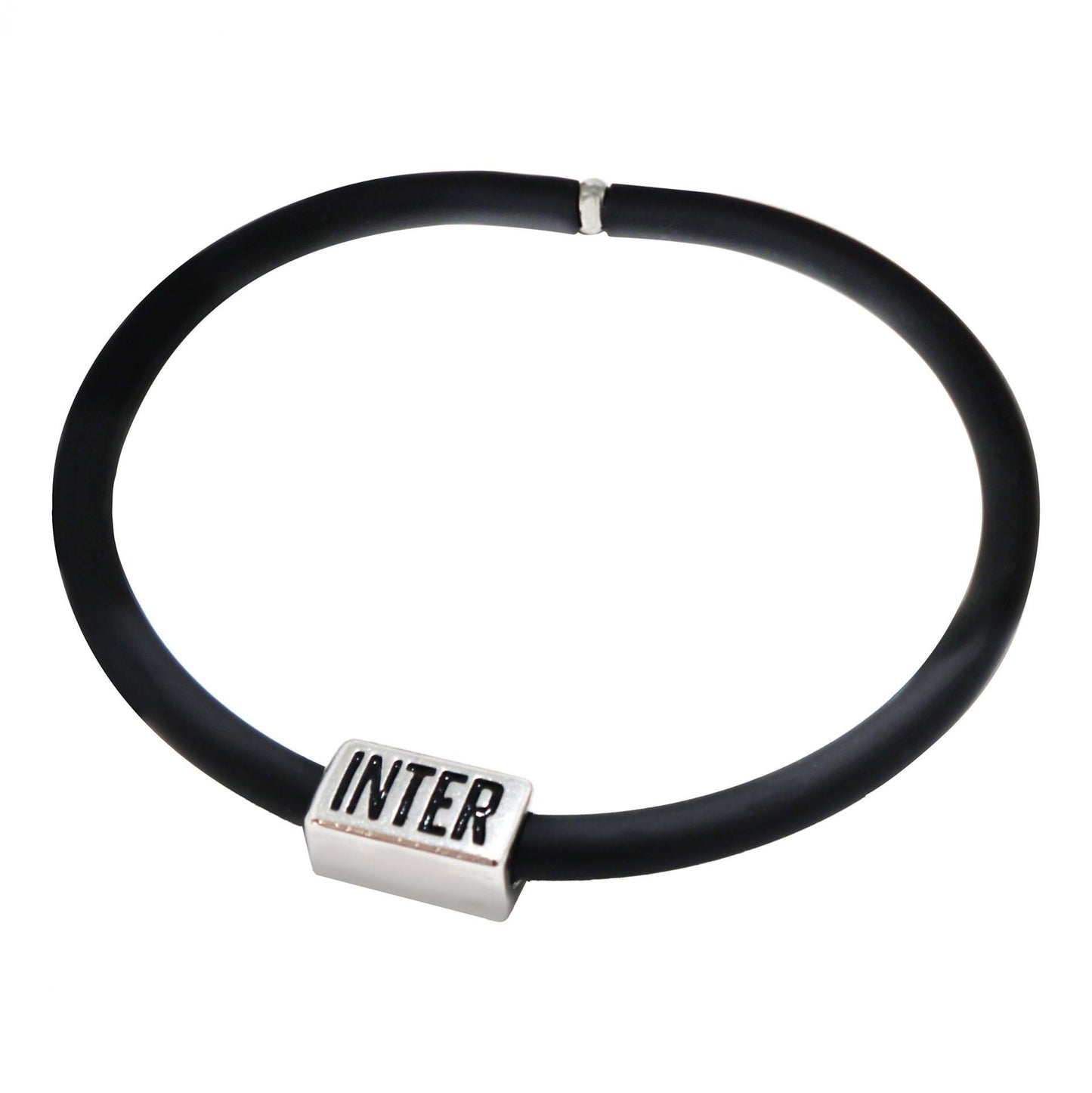 Bracciale In Silicone Nero Scritte inter