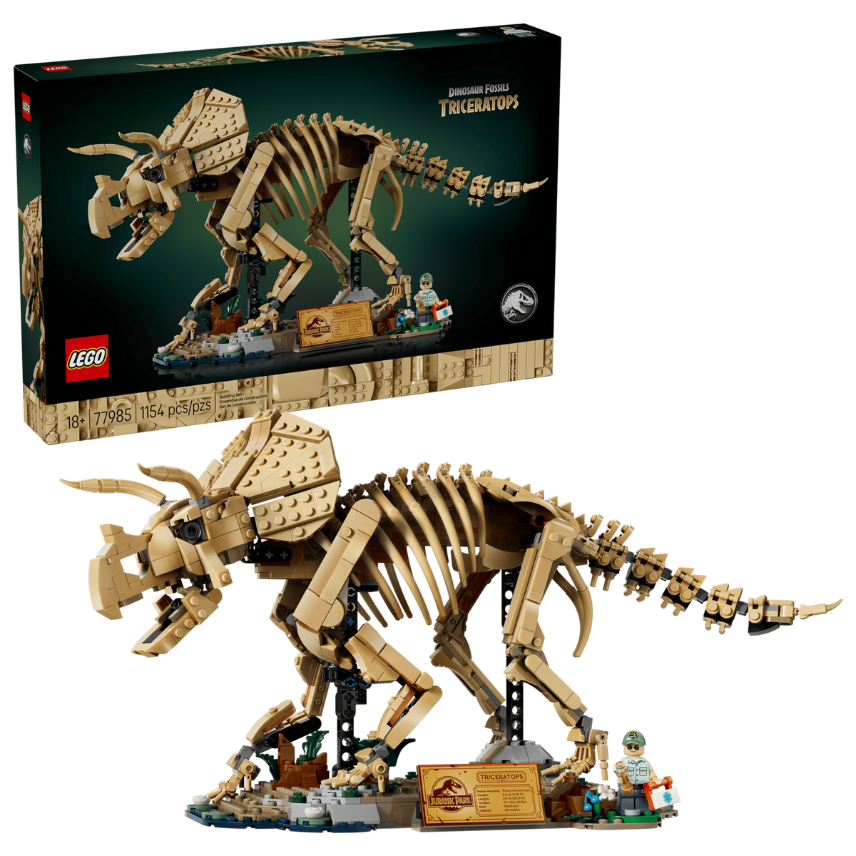 LEGO Jurassic World 77985 - Fossili di dinosauro: Triceratopo