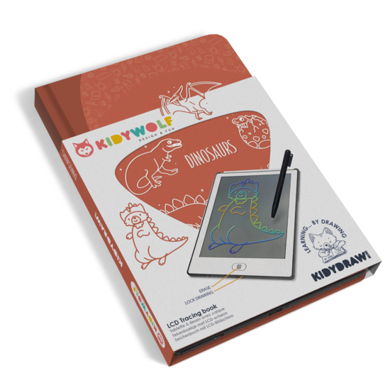 Kidywolf - Tavoletta da disegno Kidydraw mini - dinosauri