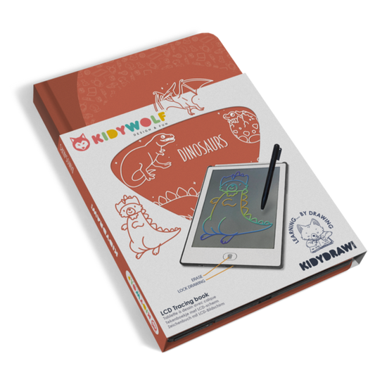 Kidywolf - Tavoletta da disegno Kidydraw mini - dinosauri