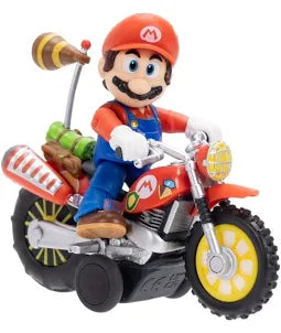 Nintendo Super Mario Galaxy Action Figure 2,5 Con Motocicletta