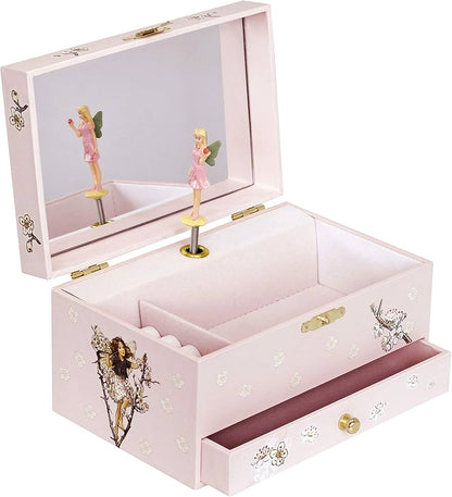 Carillon Portagioie Con Ballerina Fairie In Flowers