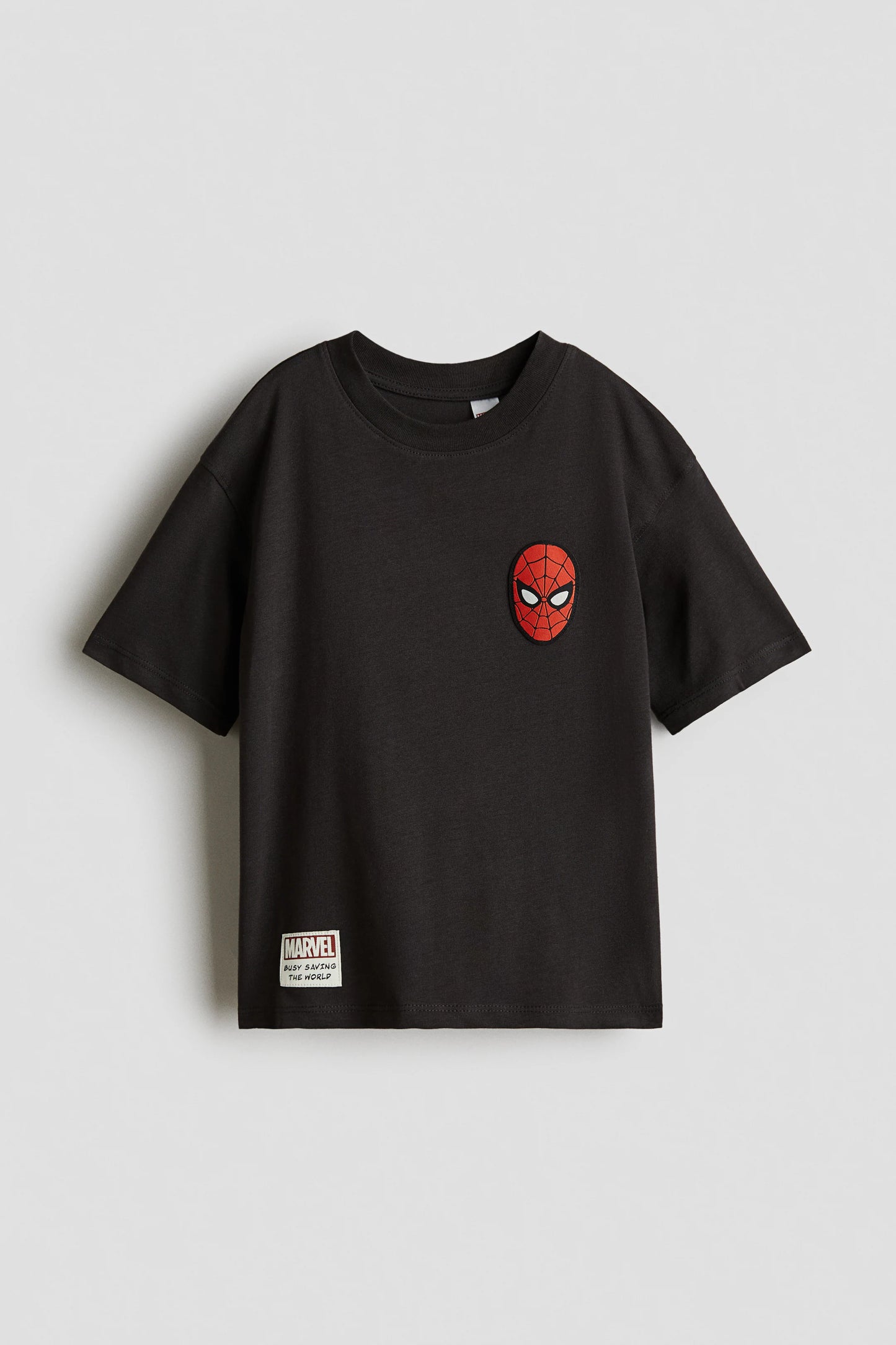 Spider-Man T-Shirt Manica Corta Bambino Grigio Scuro