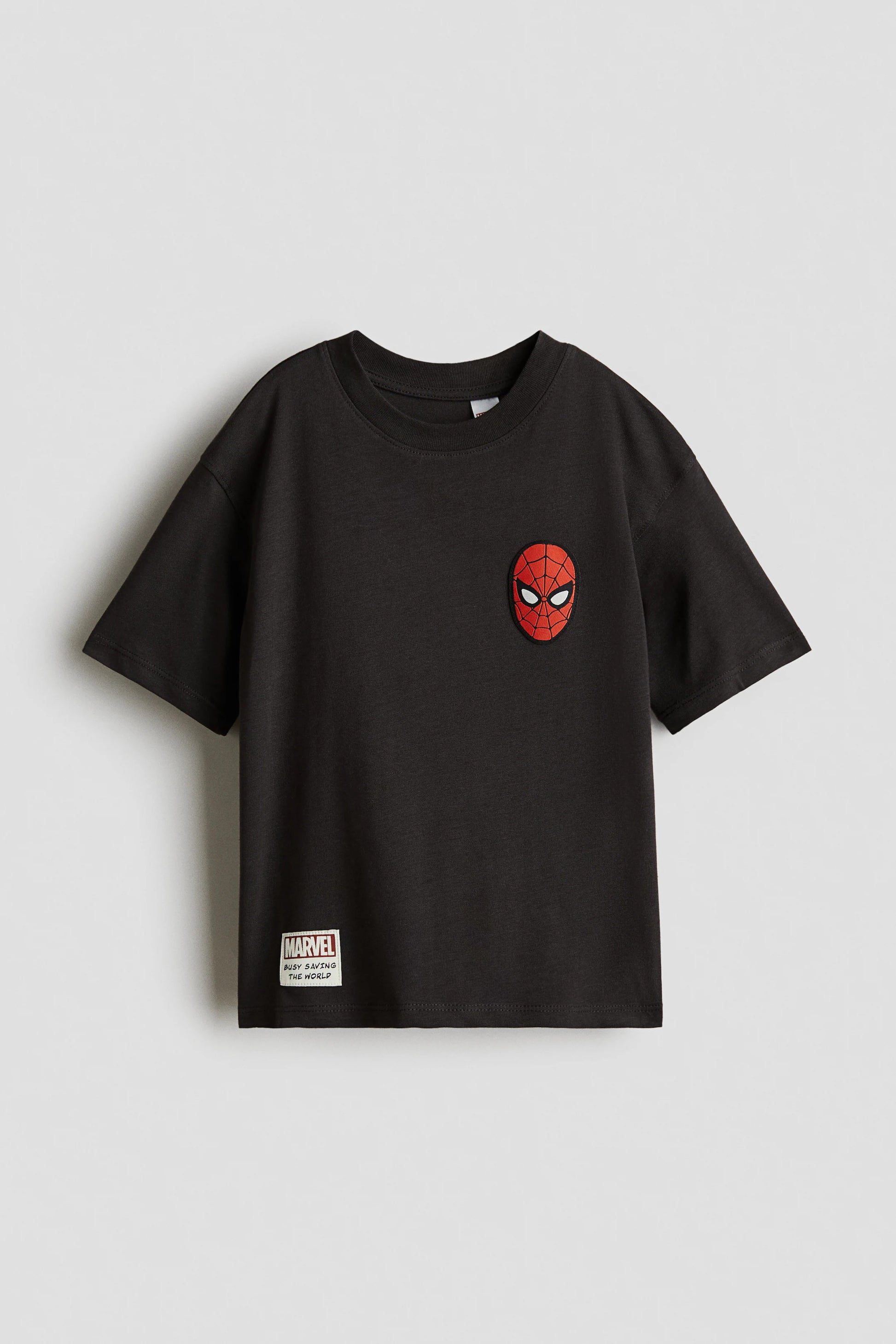 Spider-Man T-Shirt Manica Corta Bambino Grigio Scuro