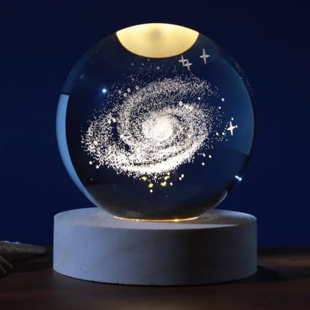 I-Total Lampada da Tavolo LED Crystal Ball Dente di Leone