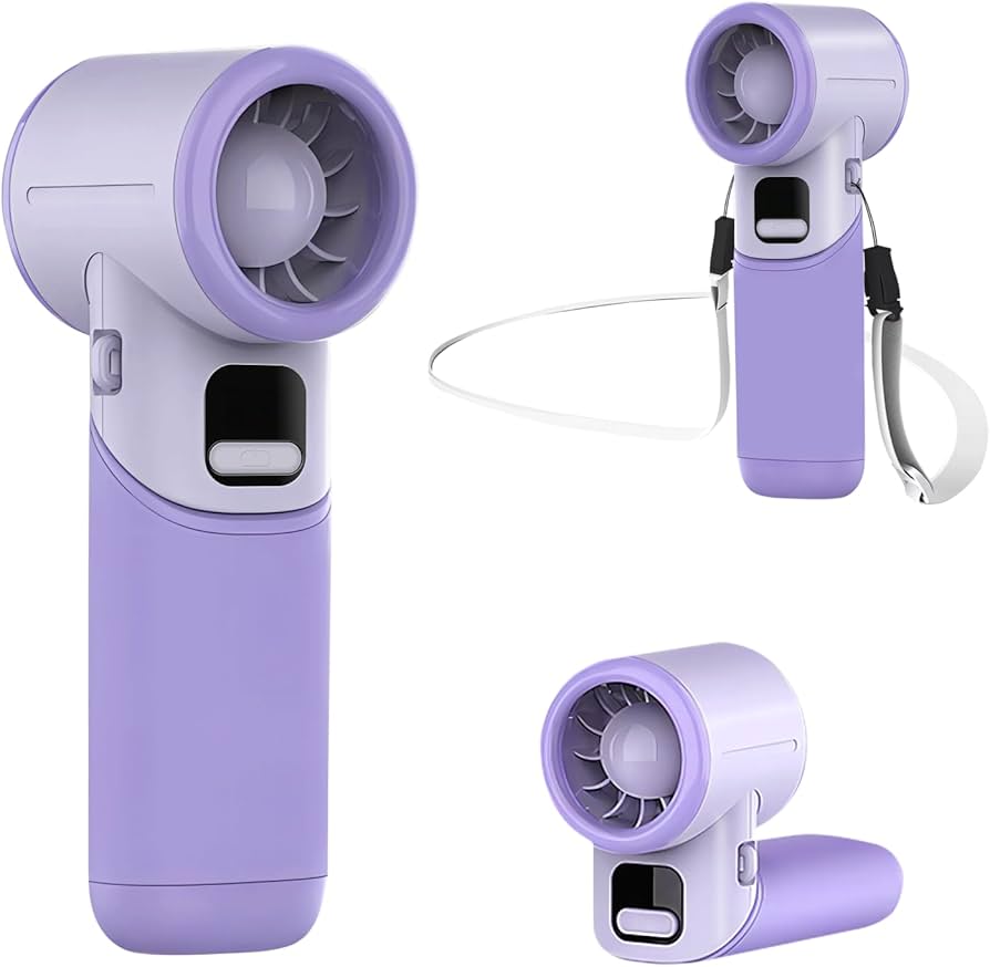 I-Total Mini Ventilatore Portatile Ricaricabile Viola