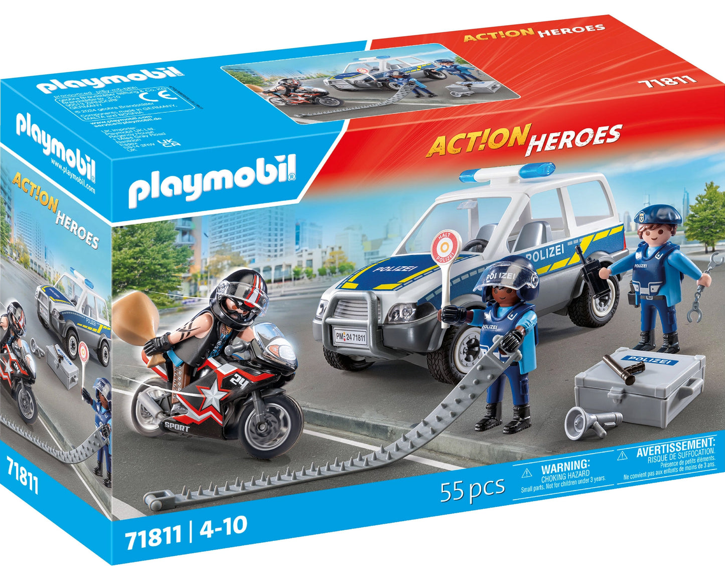 PLAYMOBIL Action Heroes Inseguimento della Polizia 71811