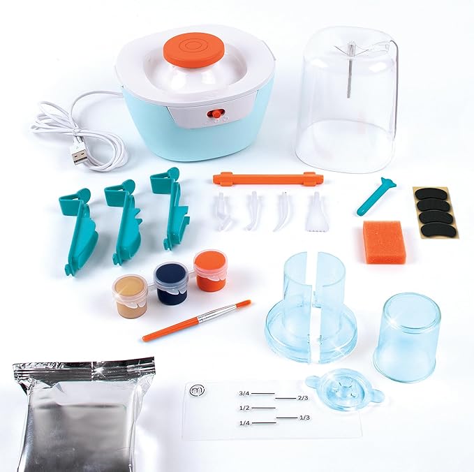 Make It Real 1465 Tornio per Mini Ceramiche – Kit Creativo con Argilla Autodurente 8+