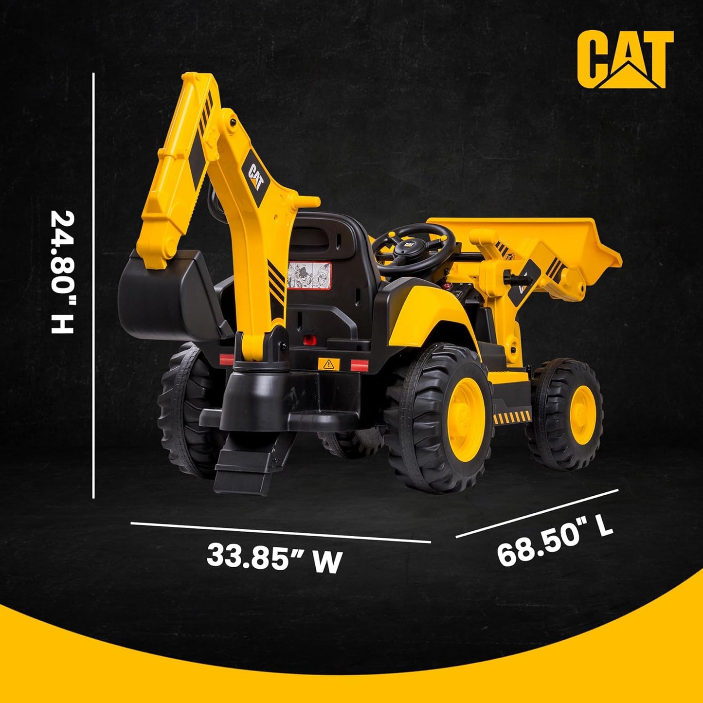 Trattore retroescavatore CAT 12V elettrico