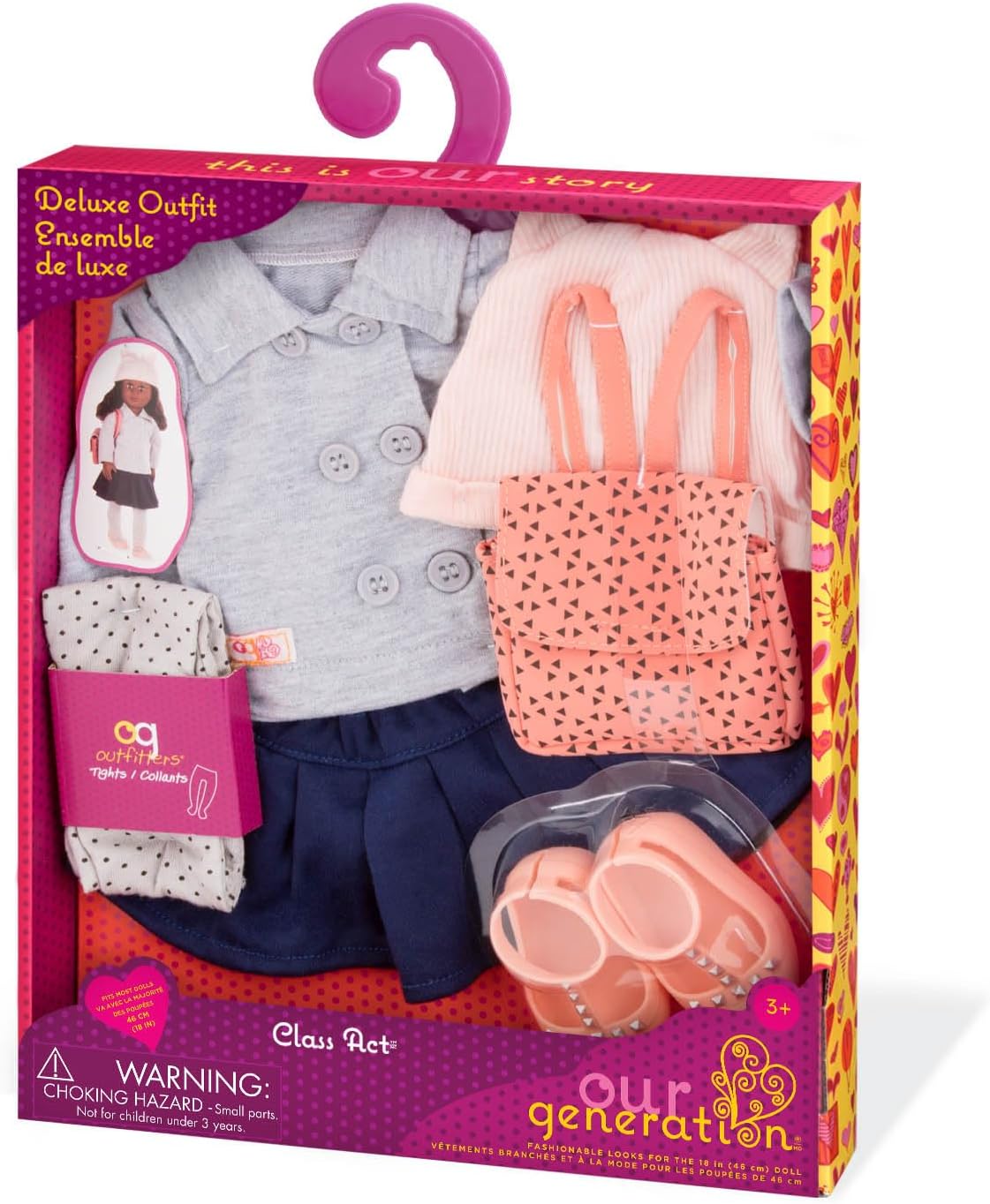 Og dolls  Our Generation  Completo Scolastico Deluxe  X Bambole 46 Cm