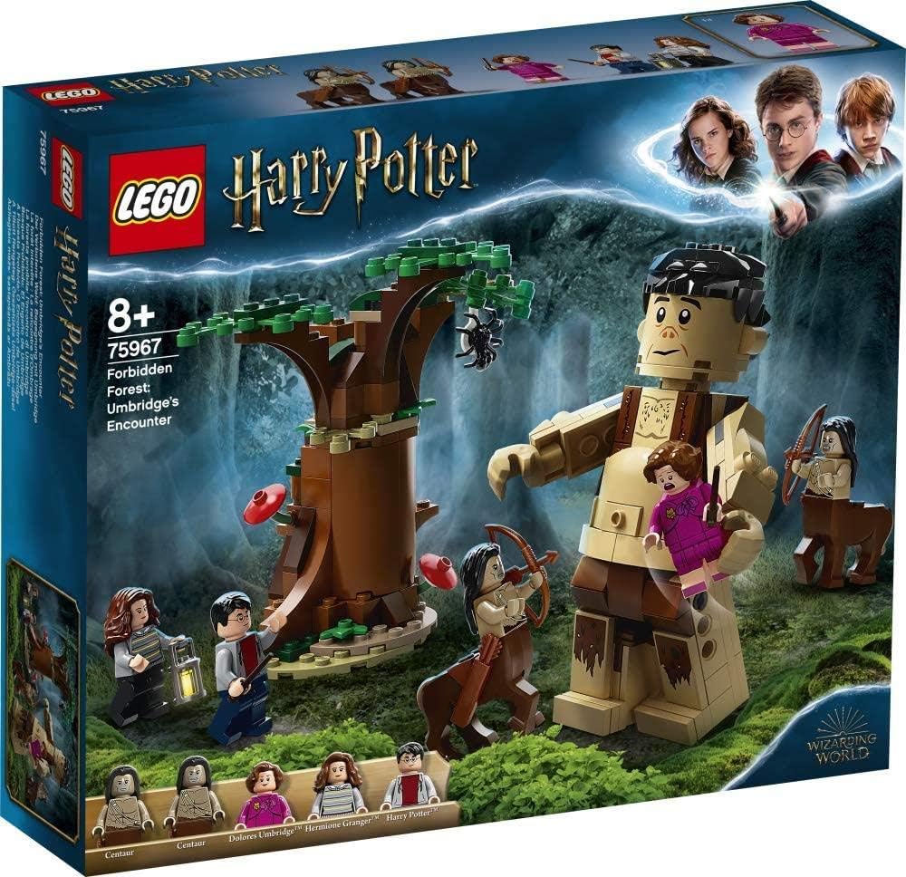 LEGO Harry Potter La Foresta Proibita: l’Incontro con la Umbridge, Playset da Costruire con il Gigante Grop e 2 figure di Centauri, 75967