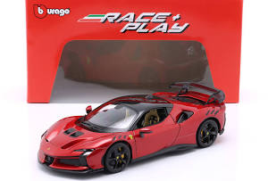 Burago 1/18 Ferrari SF90XX Stradale 2024 Die-Cast Rosso Corsa