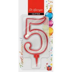 Boland Candela Numero 5 Con Supporto Cera 2 Pezzi